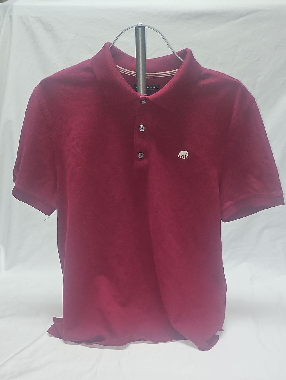 Banana Republic Fitted Polo Shirt - Burgundy Large